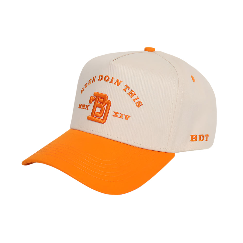 BDT // NUMERAL HAT CREAM & ORANGE