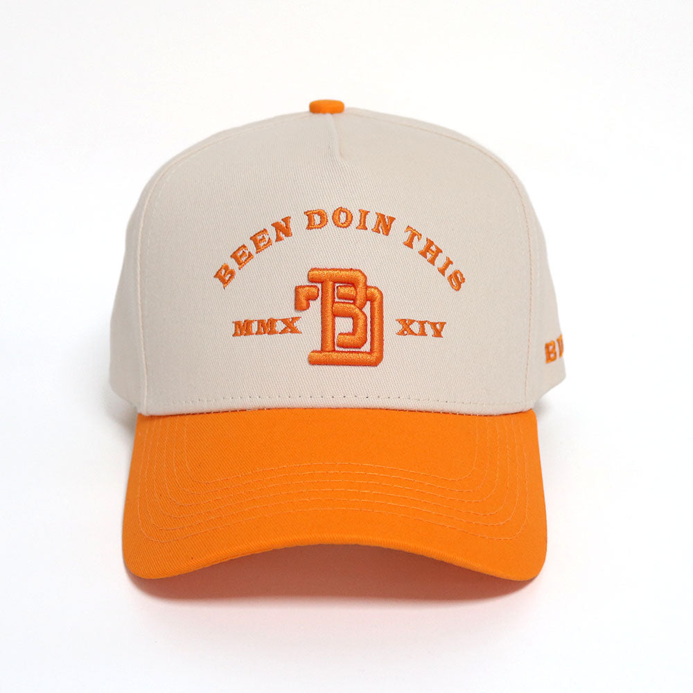BDT // NUMERAL HAT CREAM & ORANGE