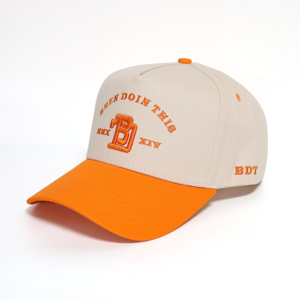 BDT // NUMERAL HAT CREAM & ORANGE