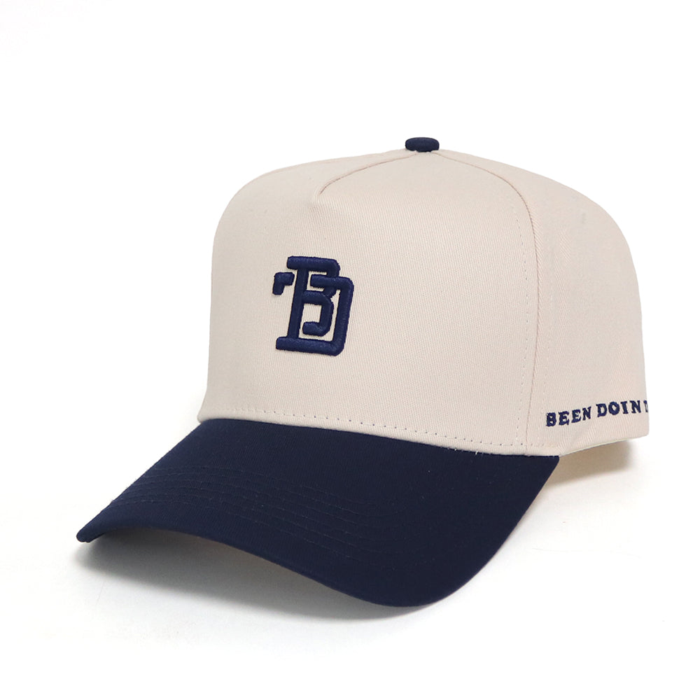 BDT // STANDARD BLOCK HAT - NAVY & CREAM