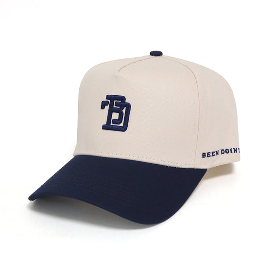 BDT // STANDARD BLOCK HAT - NAVY & CREAM