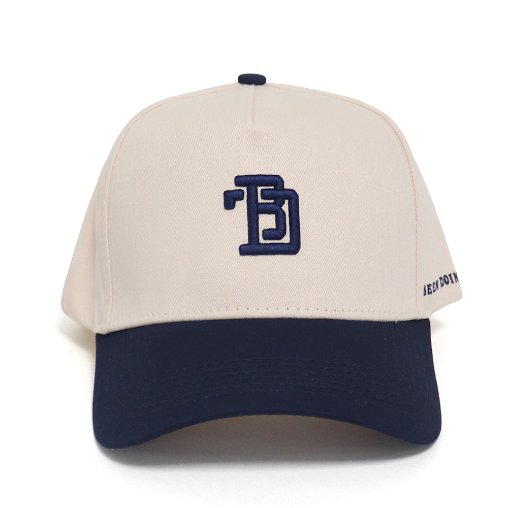 BDT // STANDARD BLOCK HAT - NAVY & CREAM