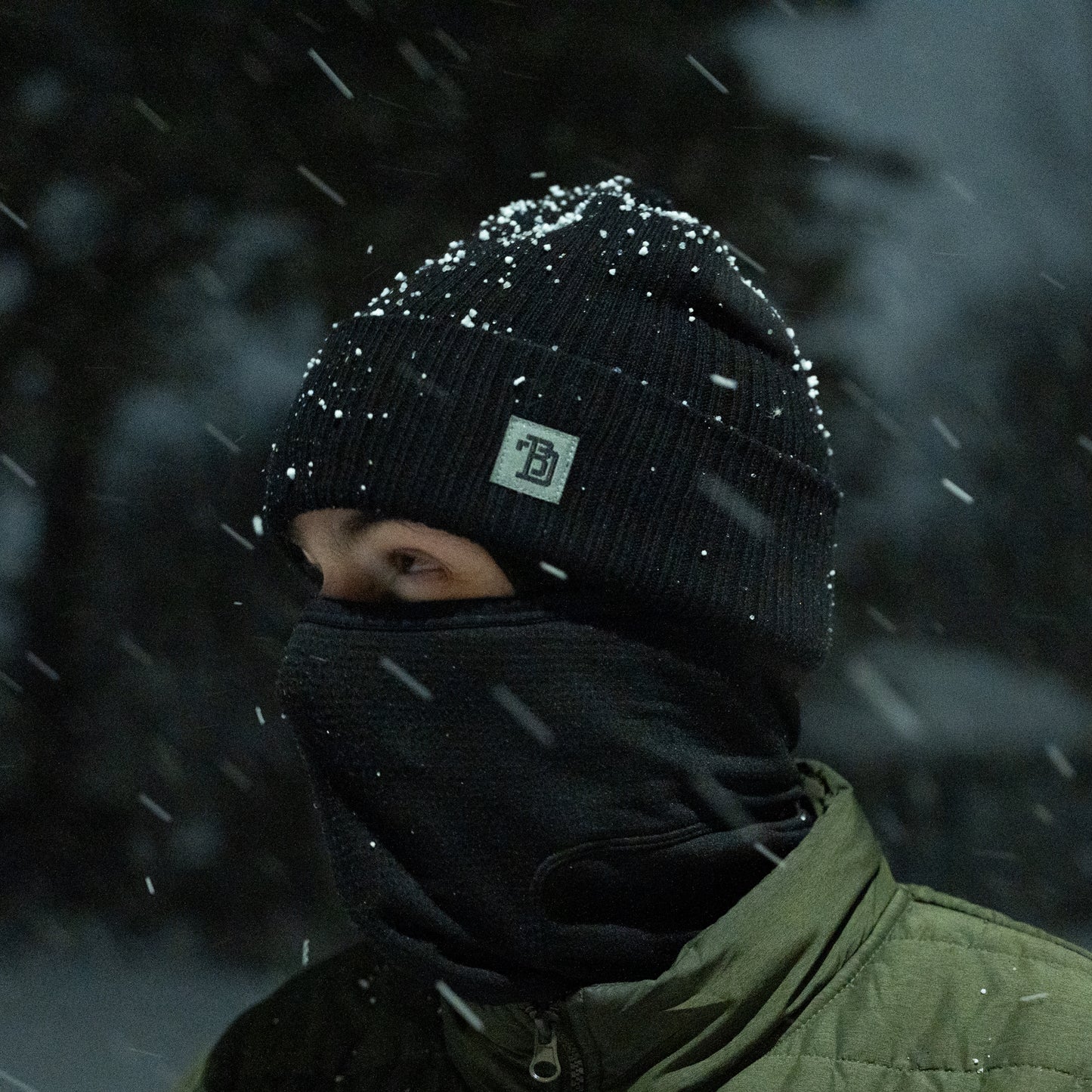 BDT // BLOCK BEANIE BLK SILVER