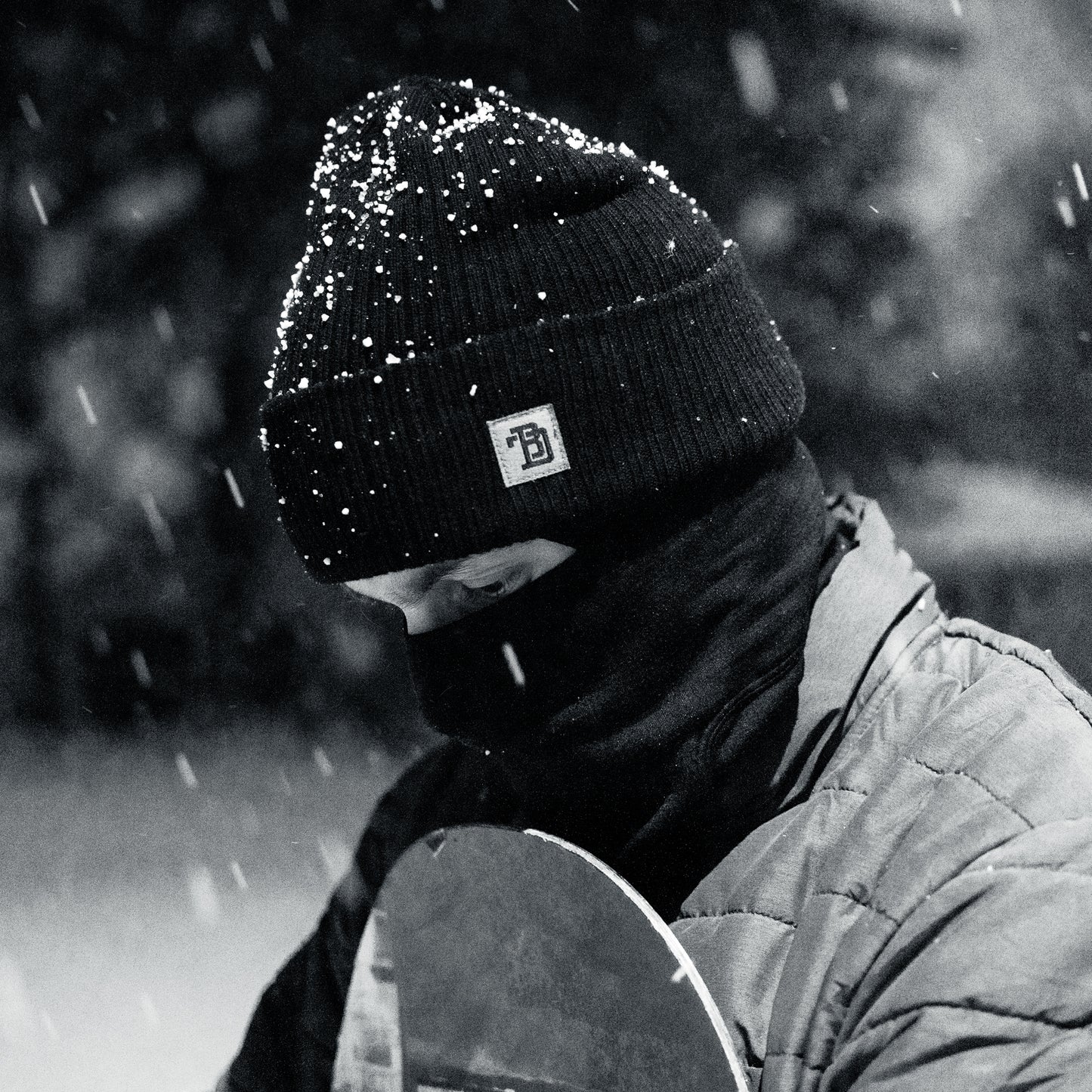 BDT // BLOCK BEANIE BLK SILVER