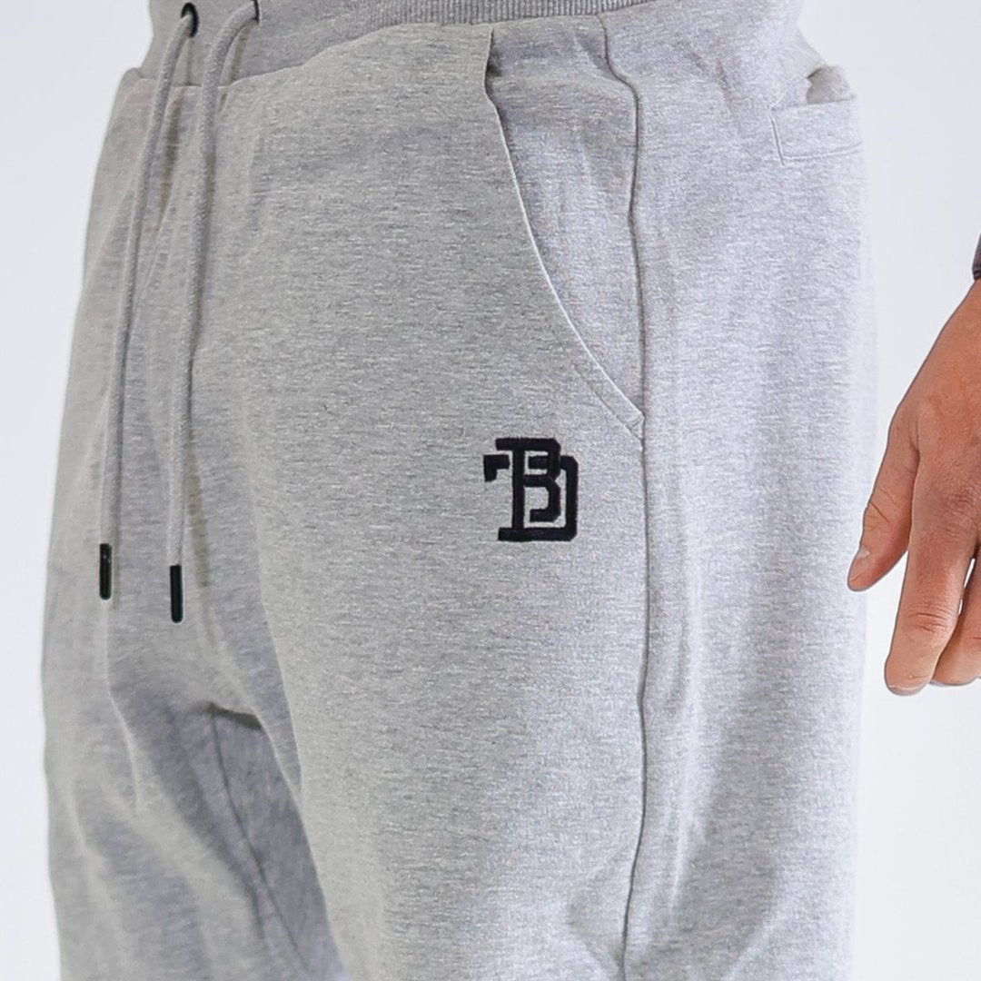 BDT // EMBROIDERED BLOCK LOGO SWEATS GREY